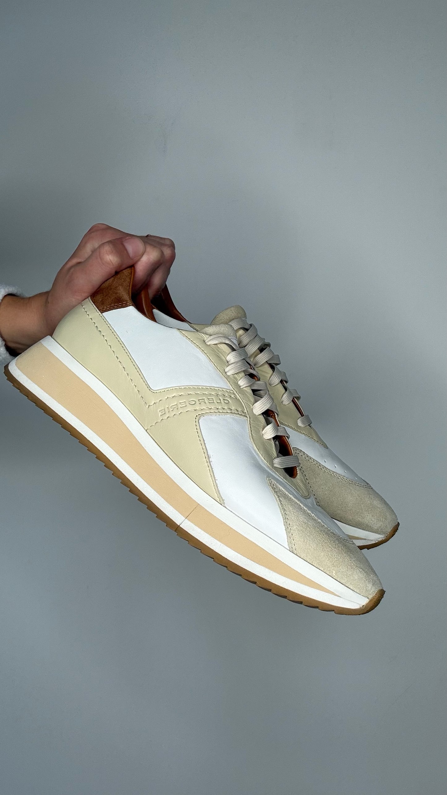 Cream Leather Sneakers - 9.5