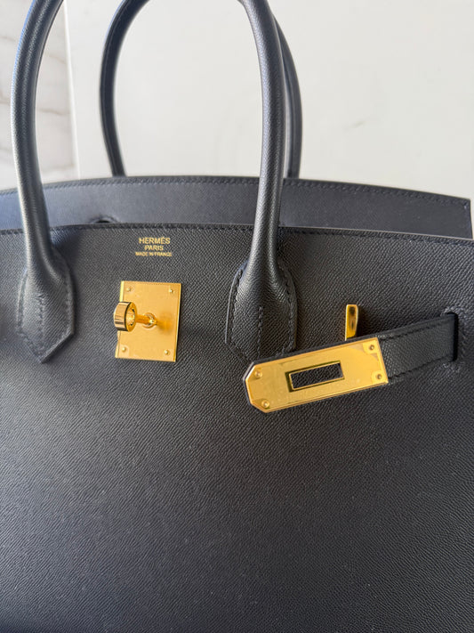 Hermes Birkin 30 Veau Madame Noir