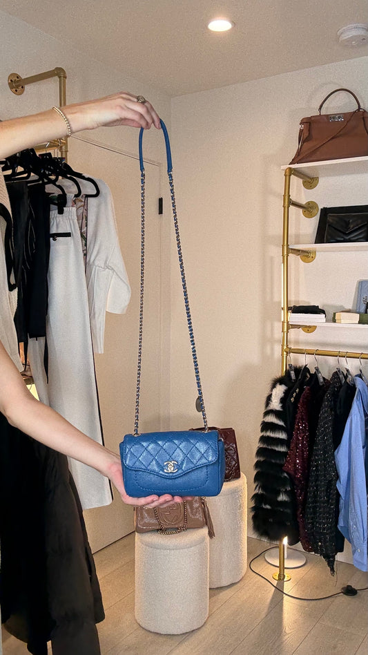Chanel Blue Mini Flap Crossbody
