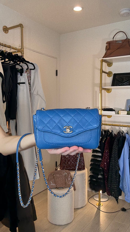 Chanel Blue Mini Flap Crossbody