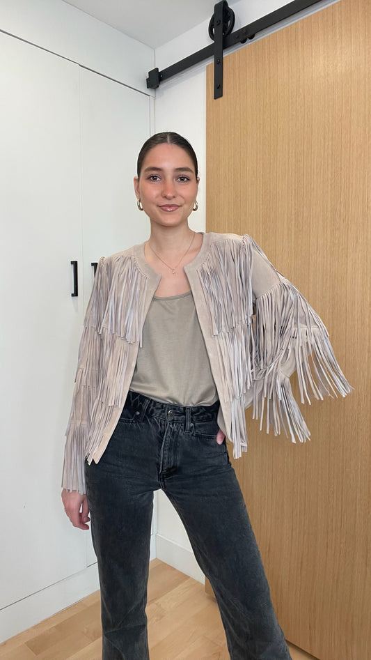Fringe Suede Jacket - P
