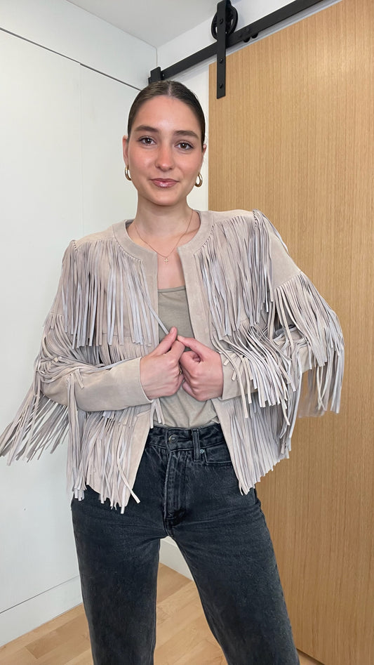 Fringe Suede Jacket - P