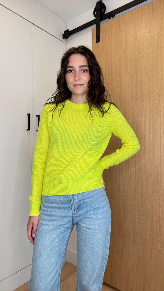 Neon Yellow Sweater - S