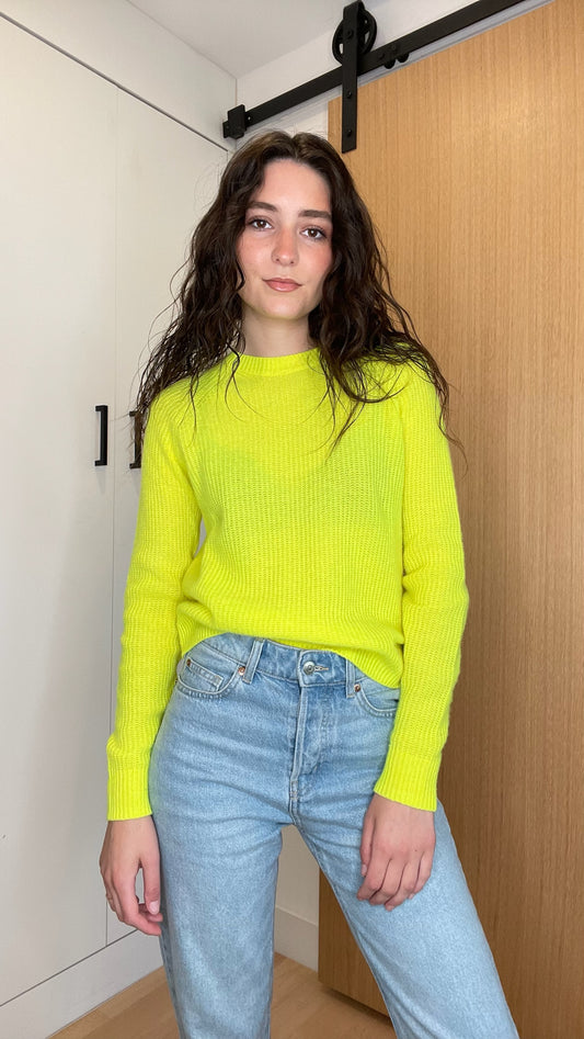 Neon Yellow Sweater - S