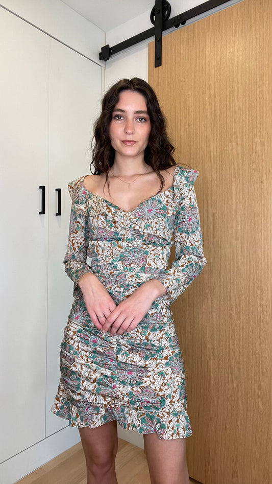 Paisley Long Sleeve Dress - 10