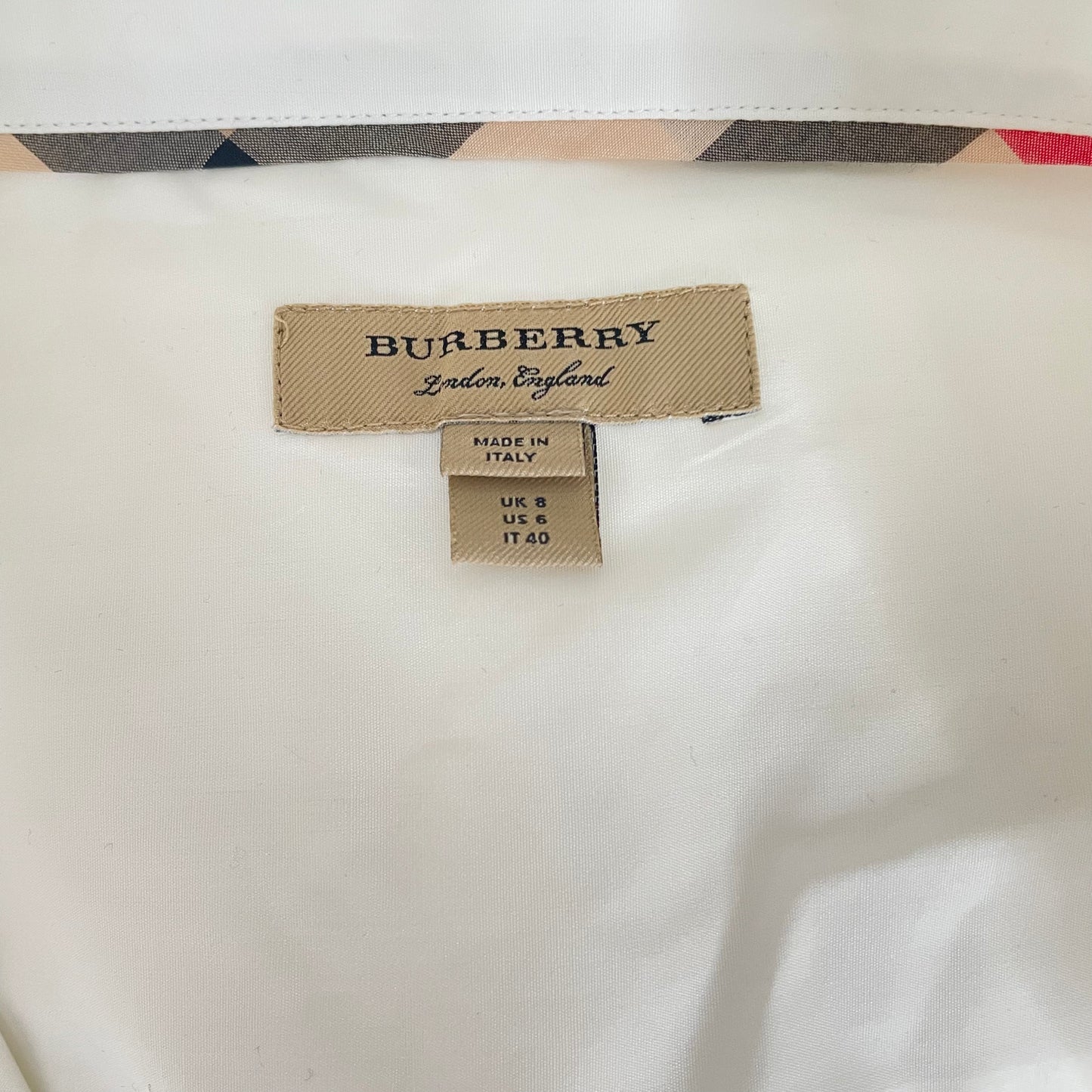 White Button Up Dress - 6
