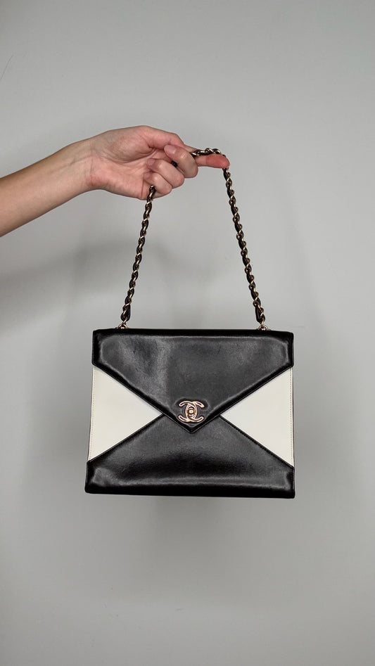 Black & White Flap Bag