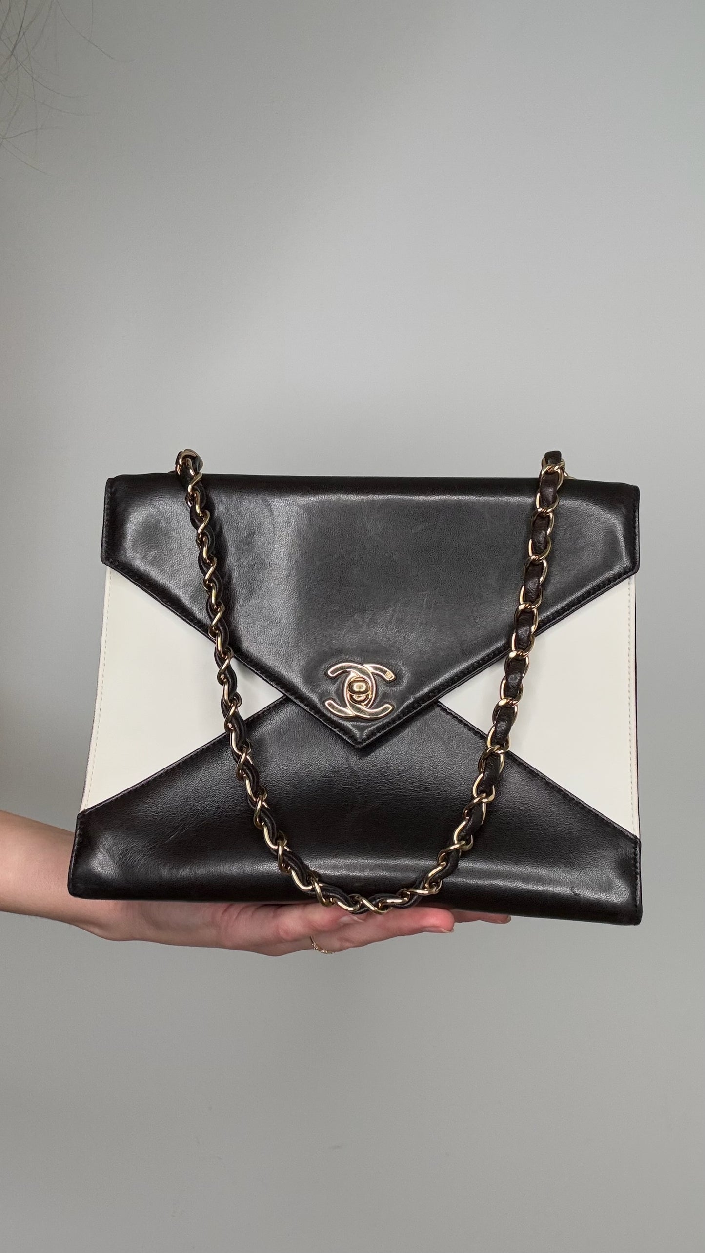 Black & White Flap Bag