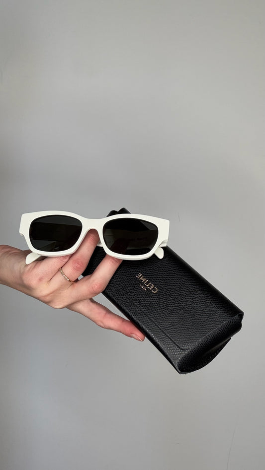 White Logo Sunglasses