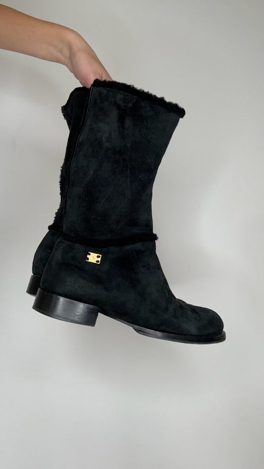 Vintage Shearling Boots - 11