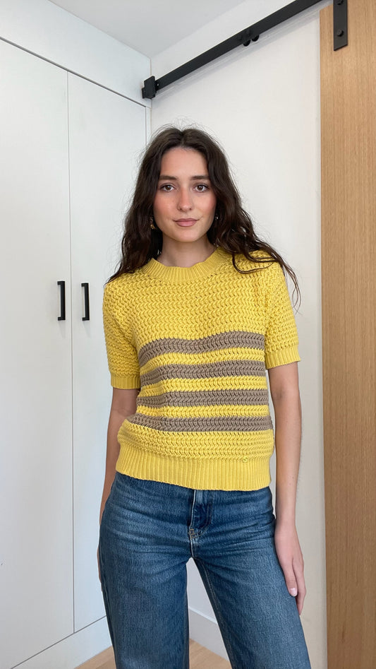 Yellow Knit Top - S