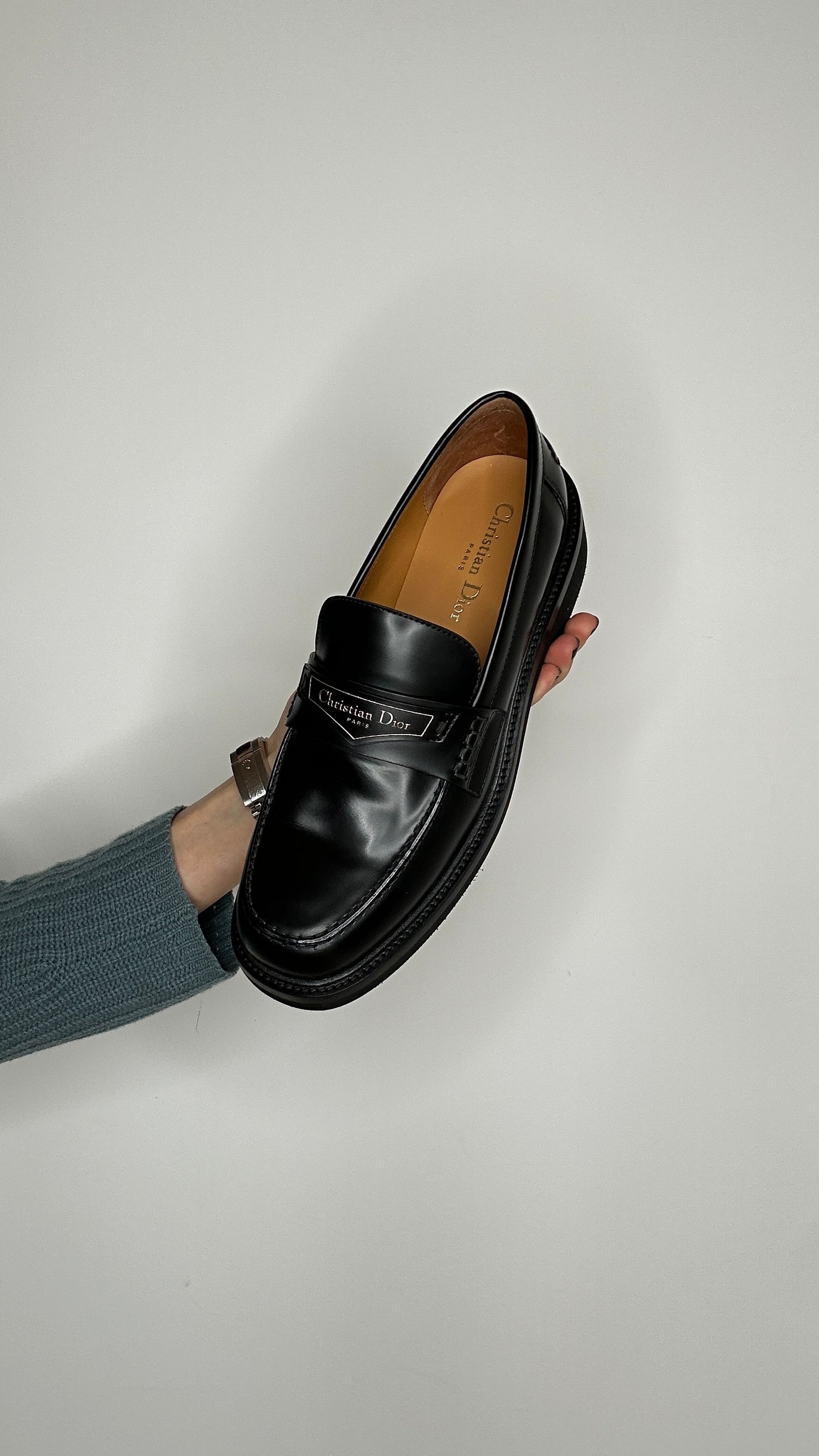 Black Logo Loafers - 10