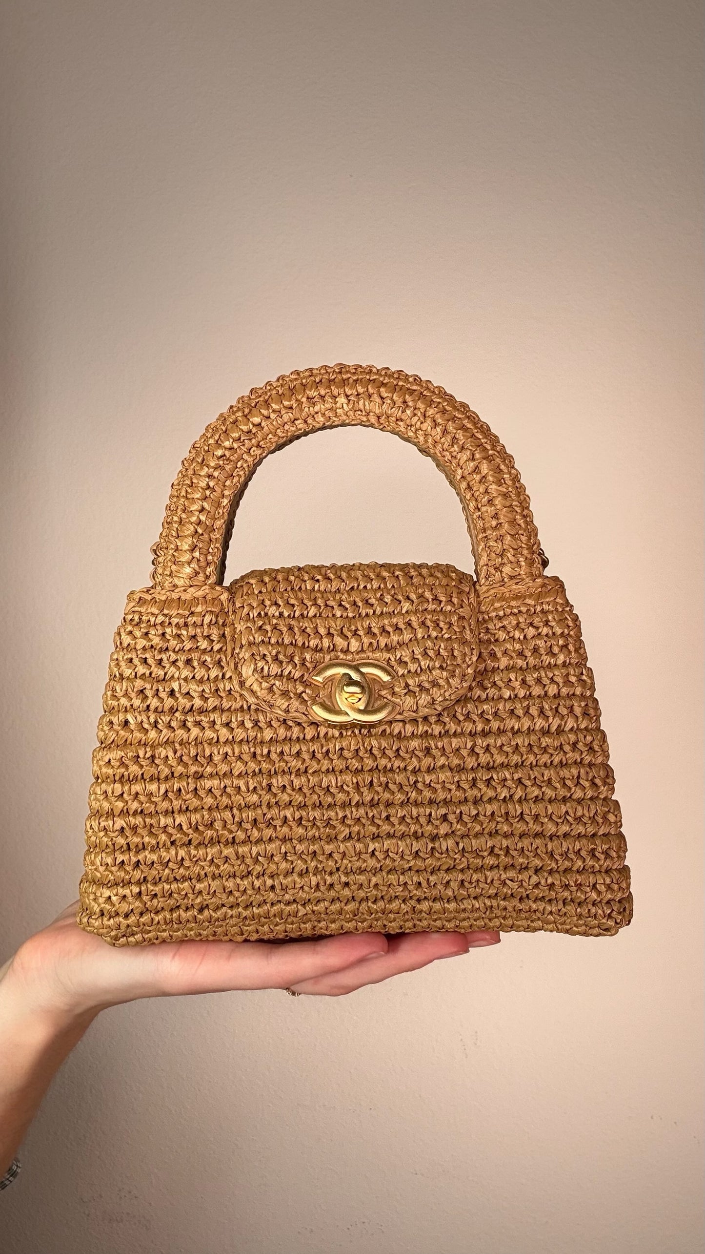 Chanel Kelly Raffia Bag