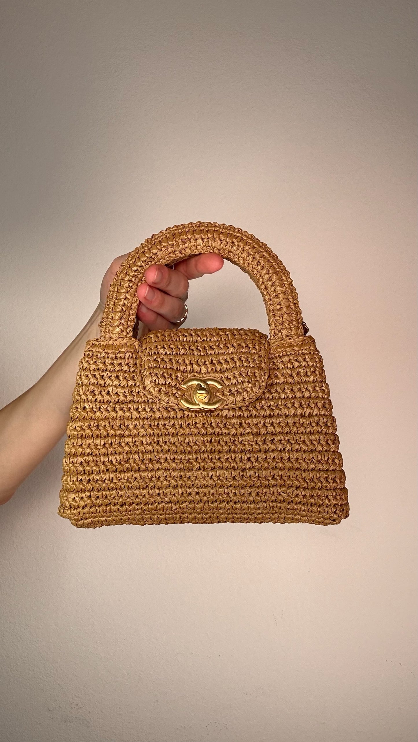 Chanel Kelly Raffia Bag
