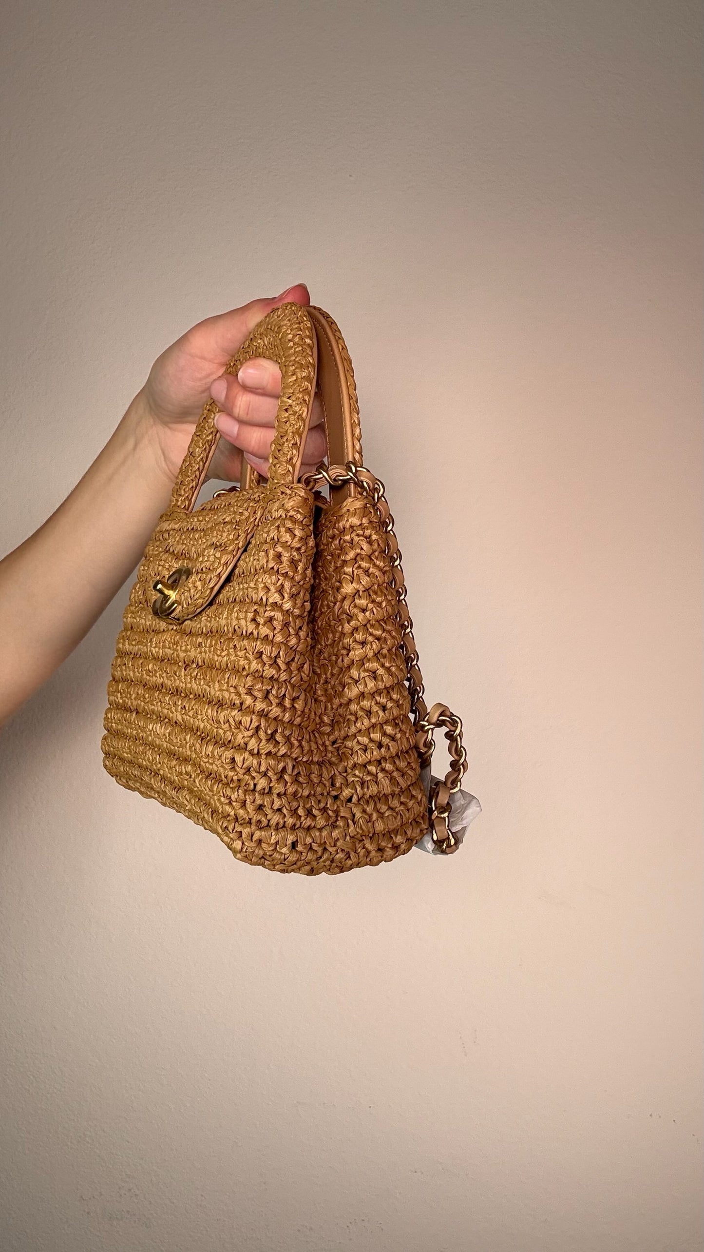 Chanel Kelly Raffia Bag