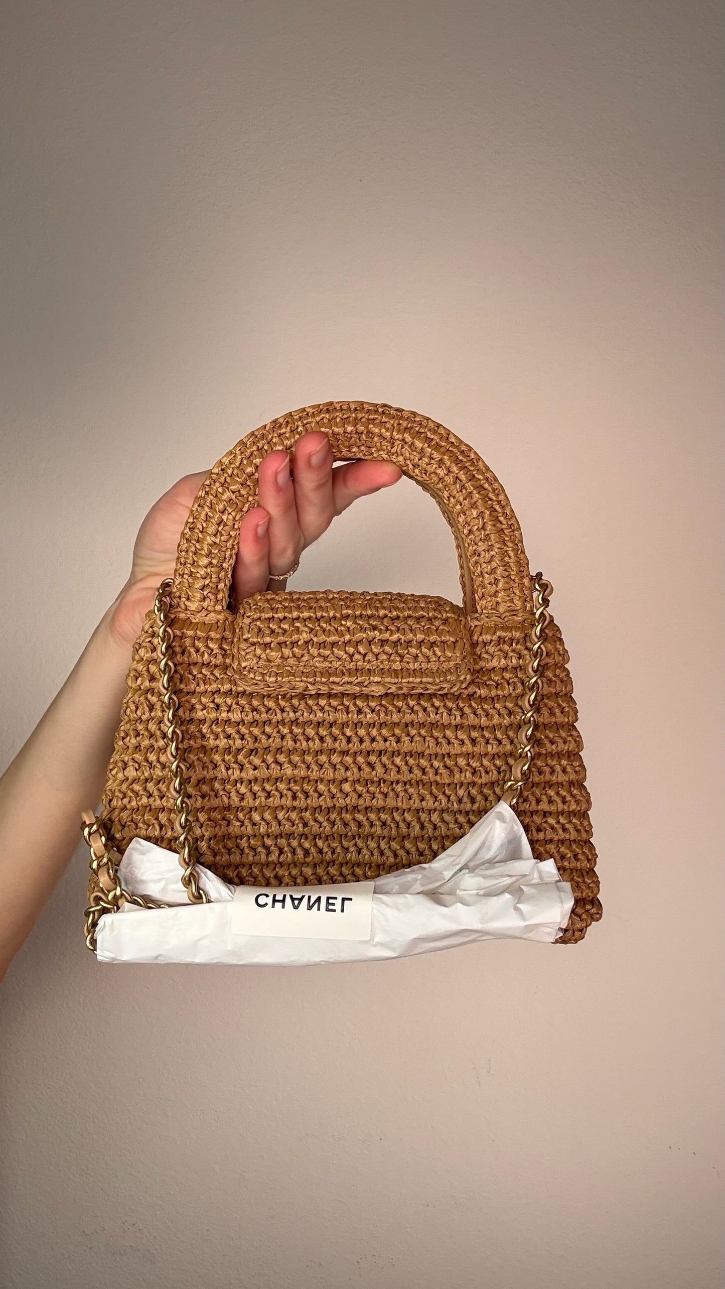 Chanel Kelly Raffia Bag