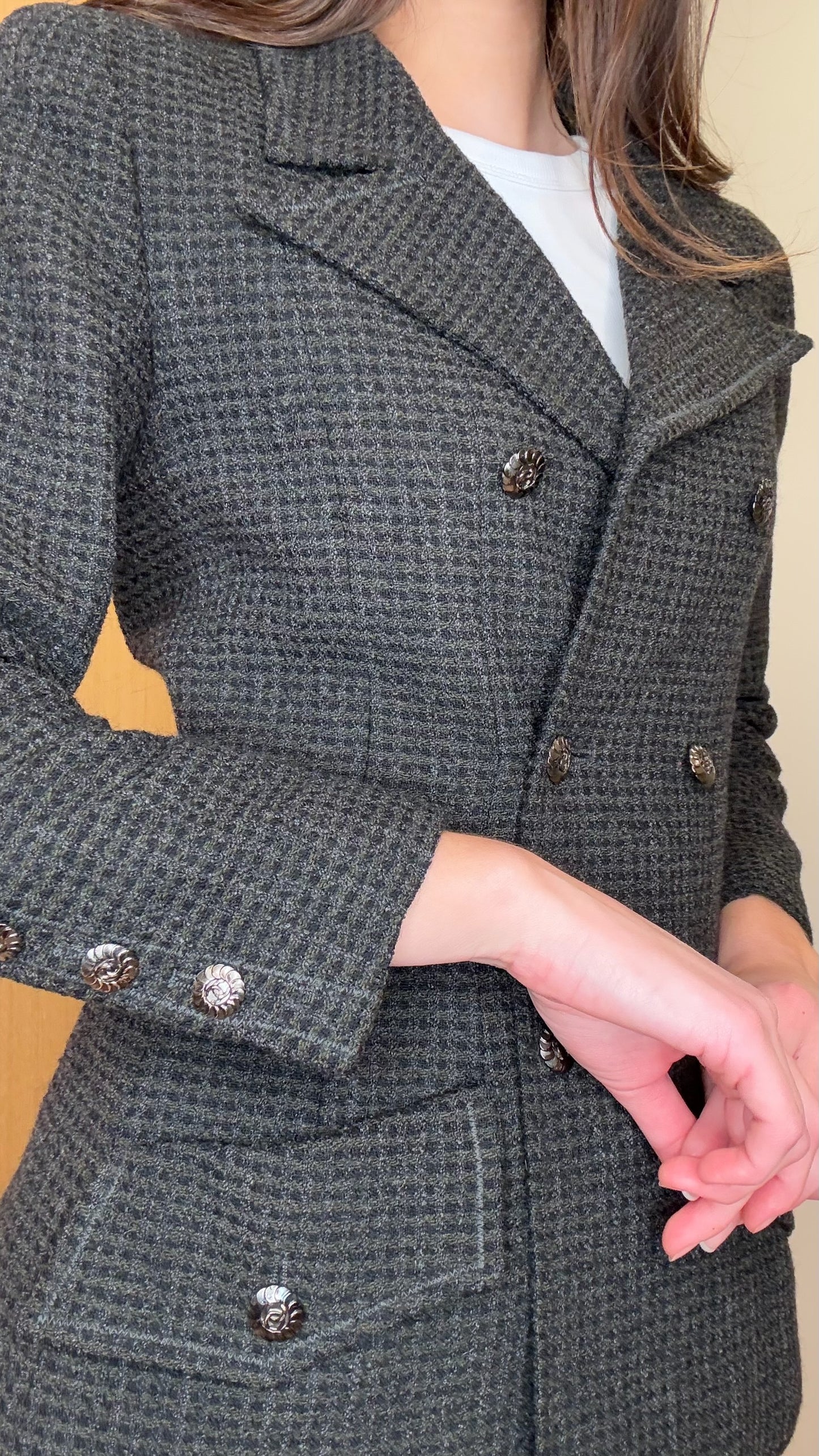 Vintage Tweed Blazer - S