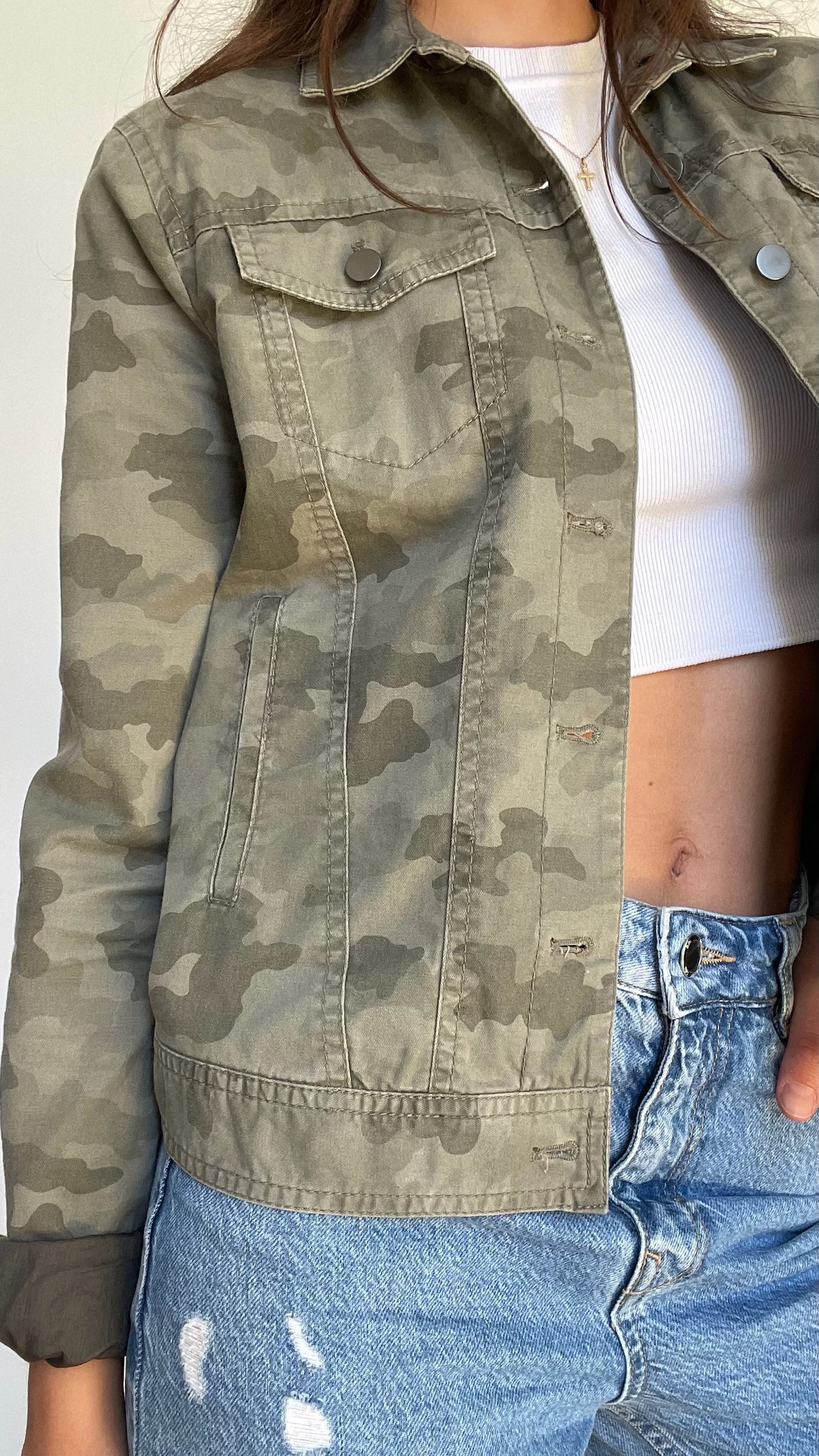 Camo Denim Jacket - S