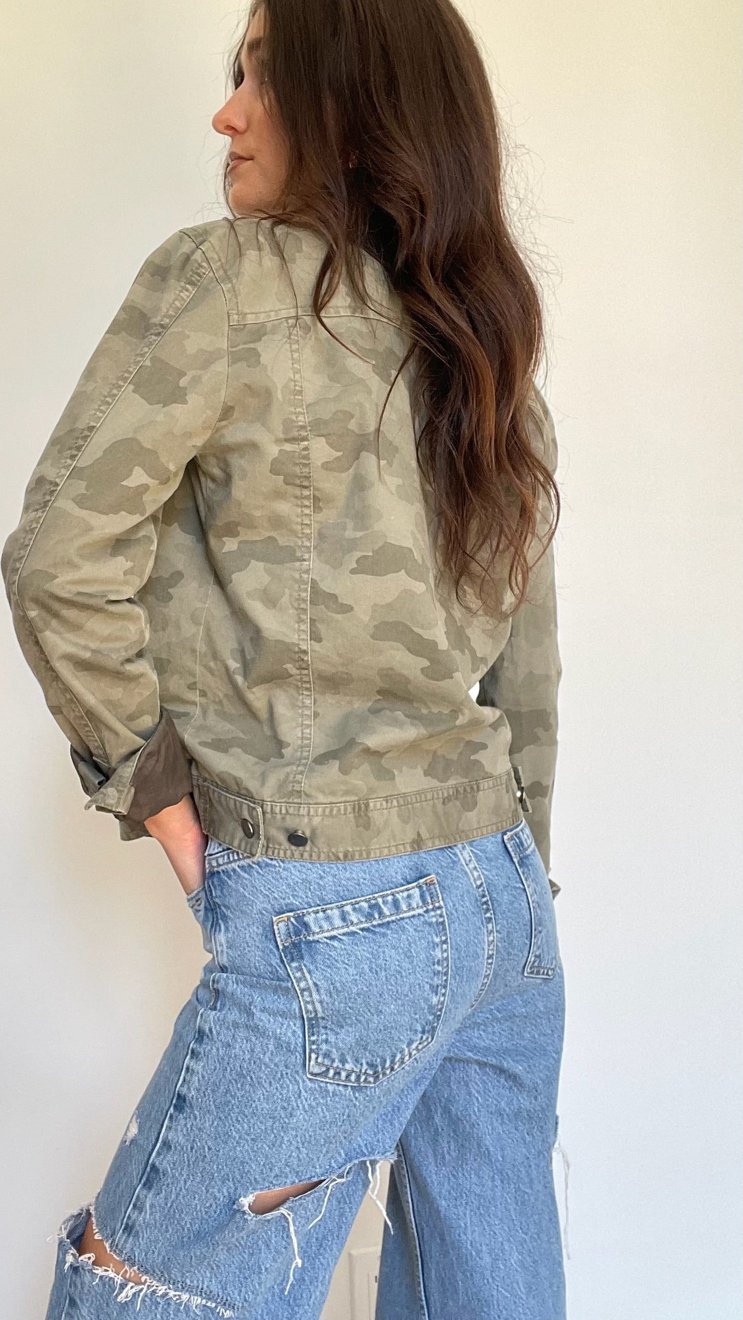 Camo Denim Jacket - S