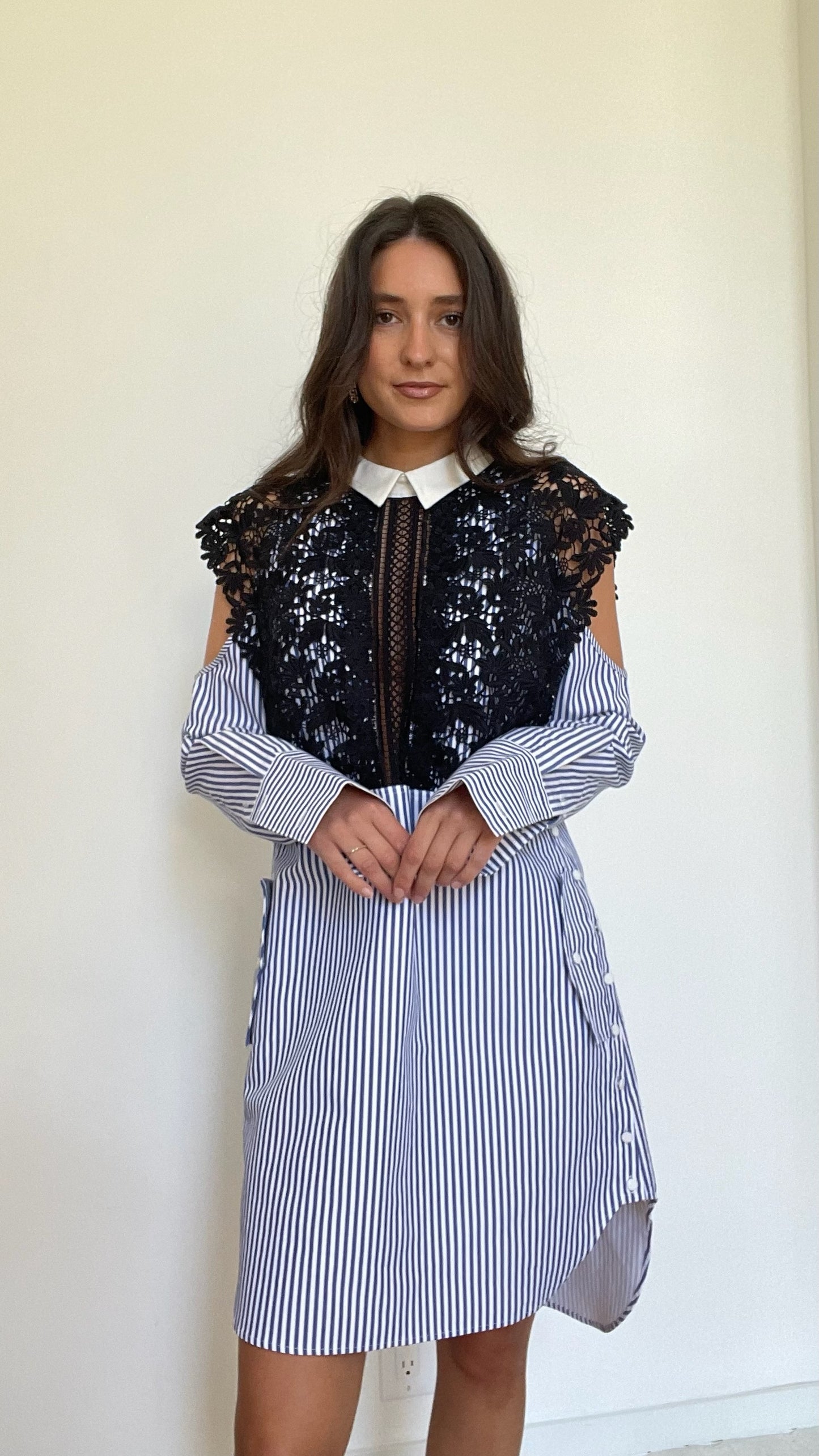 Cotton & Lace Shirt Dress - 8