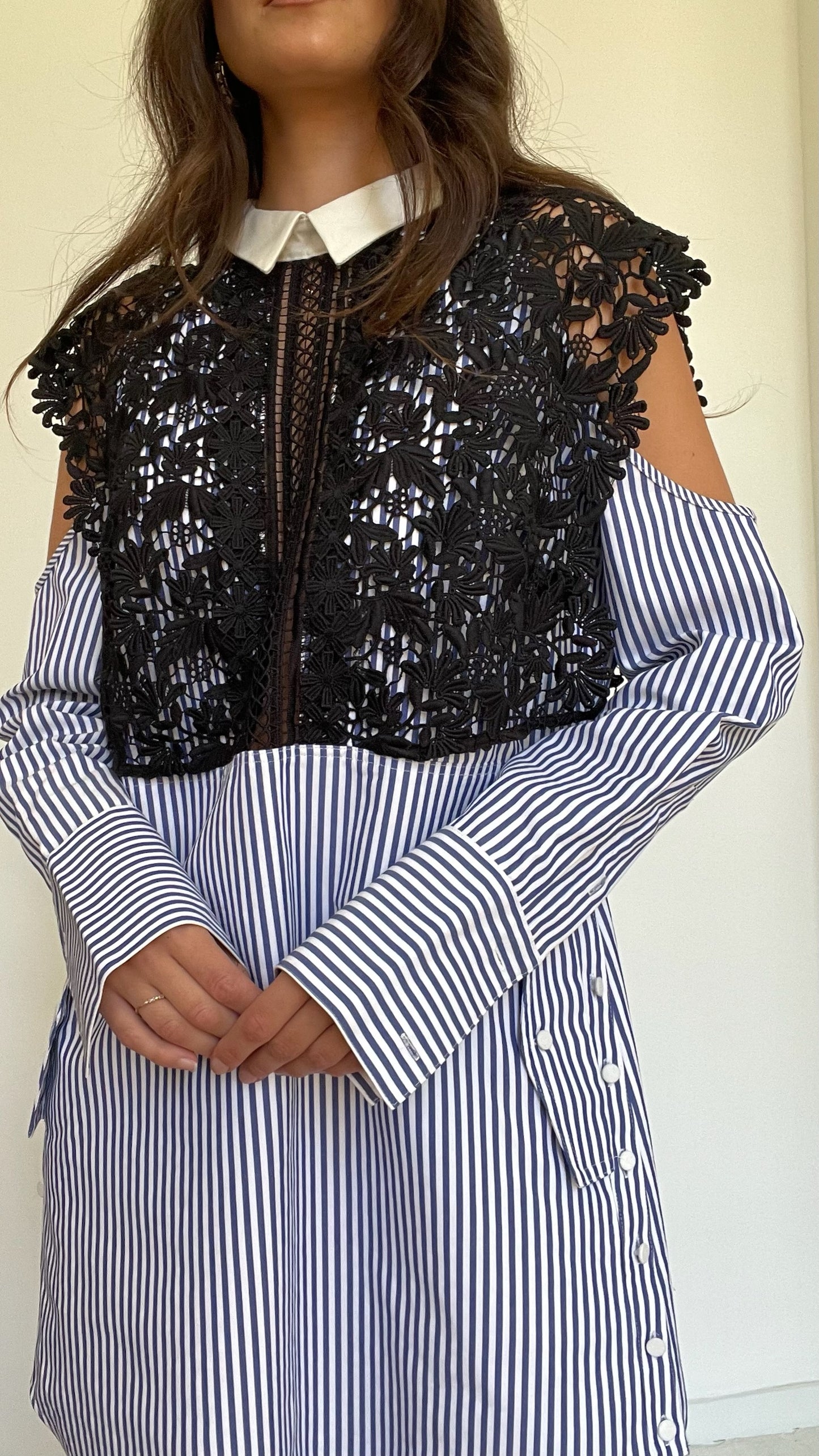 Cotton & Lace Shirt Dress - 8