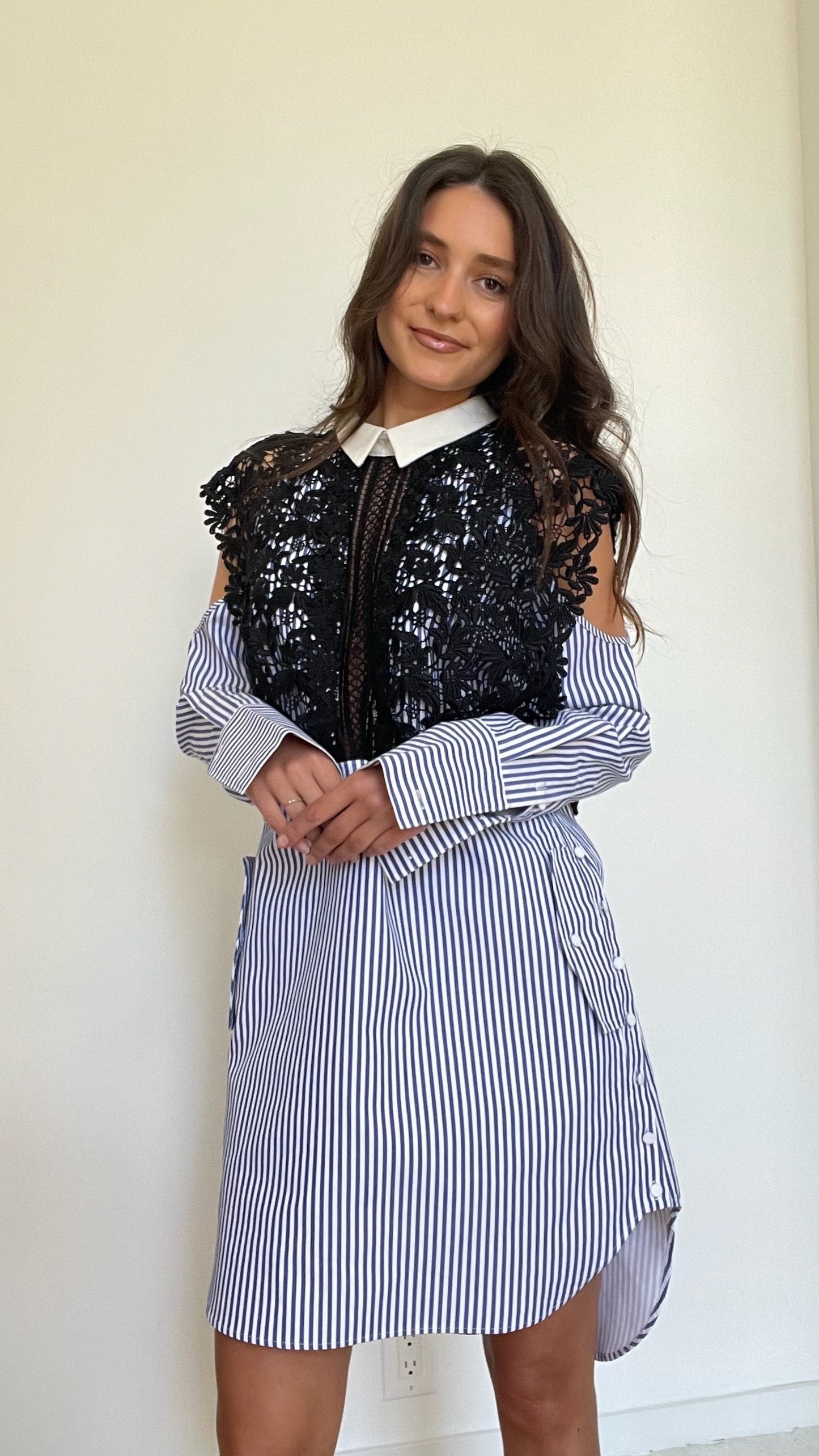 Cotton & Lace Shirt Dress - 8