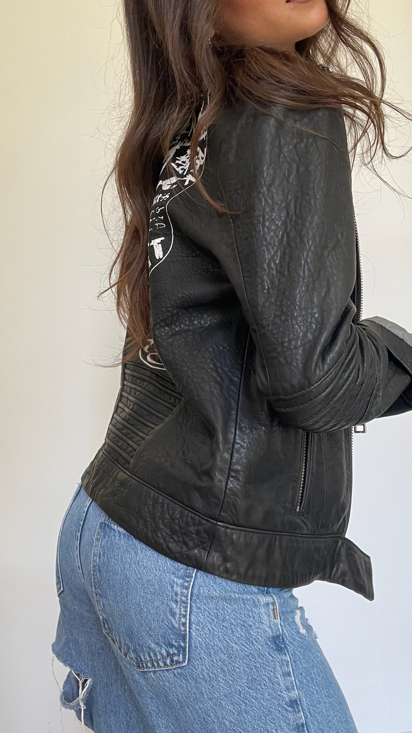 Black Leather Jacket - S