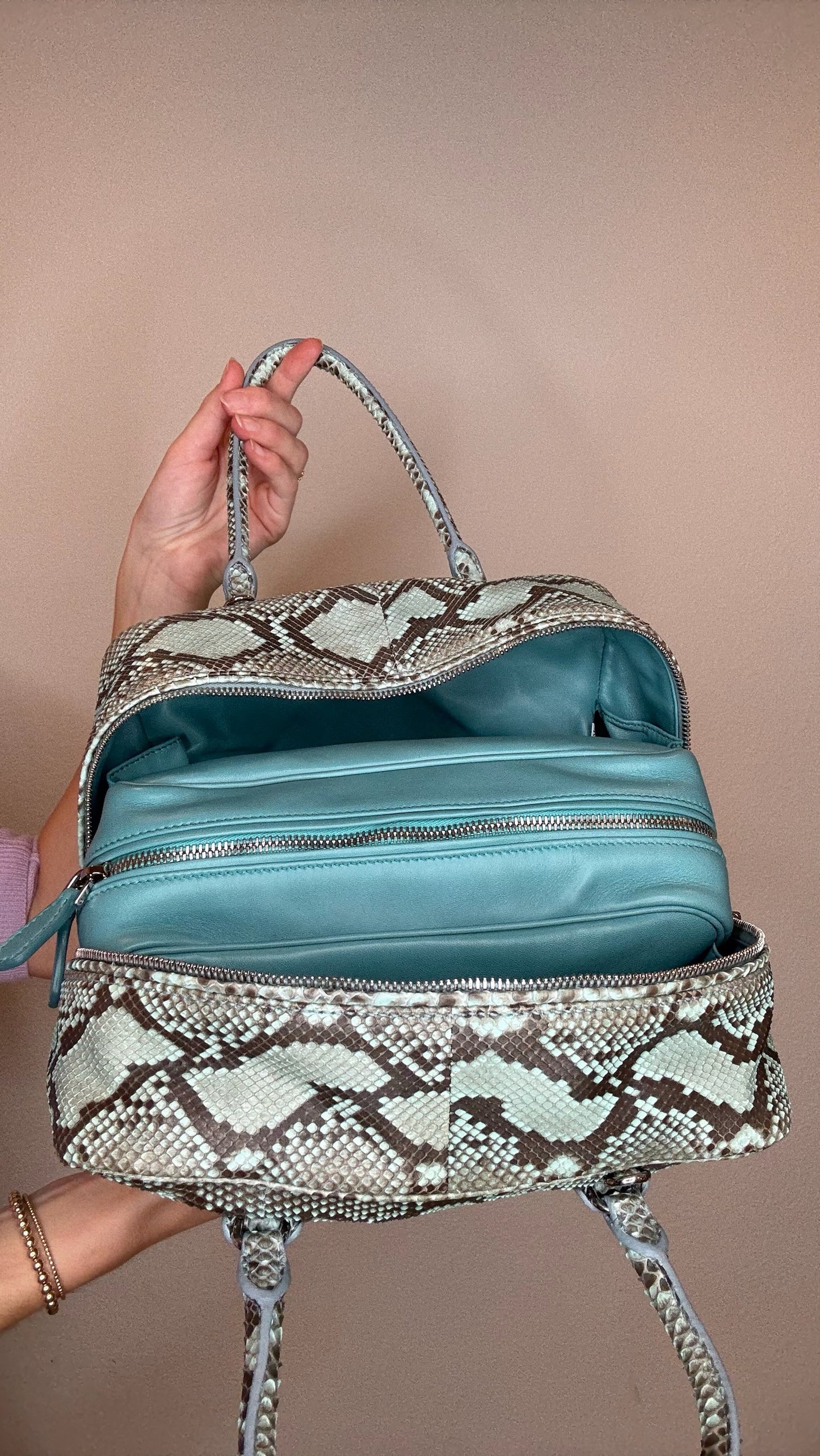 Prada Python Top Handle Bag