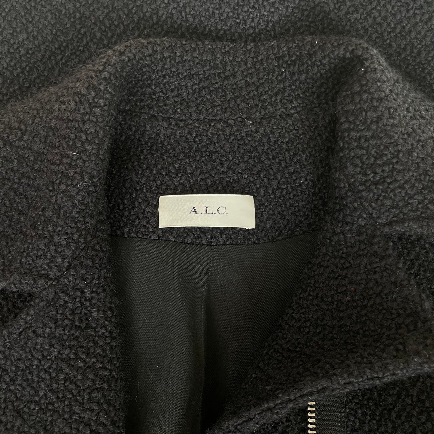 Black Tweed Coat - L