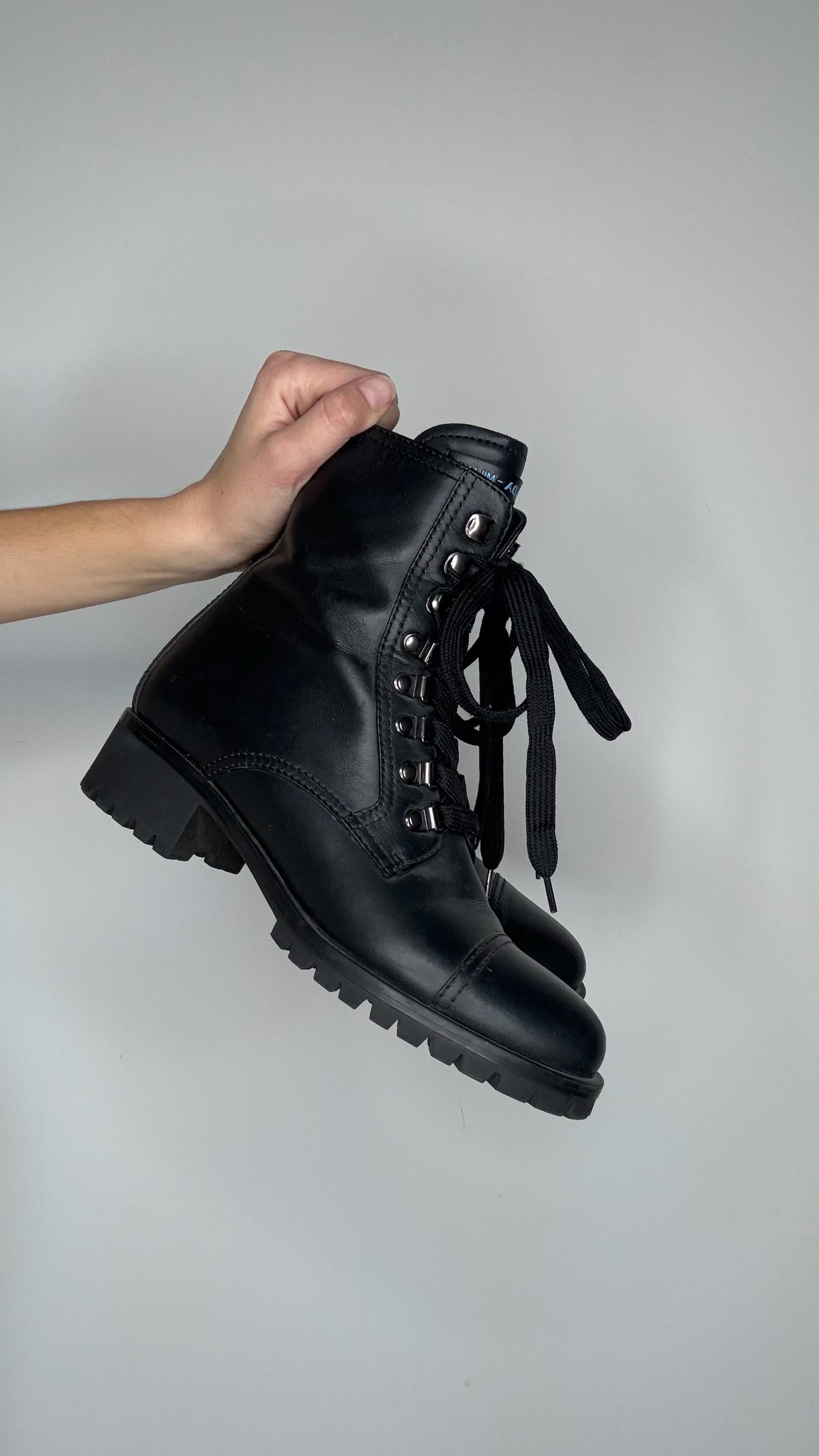 Black Combat Boots - 7