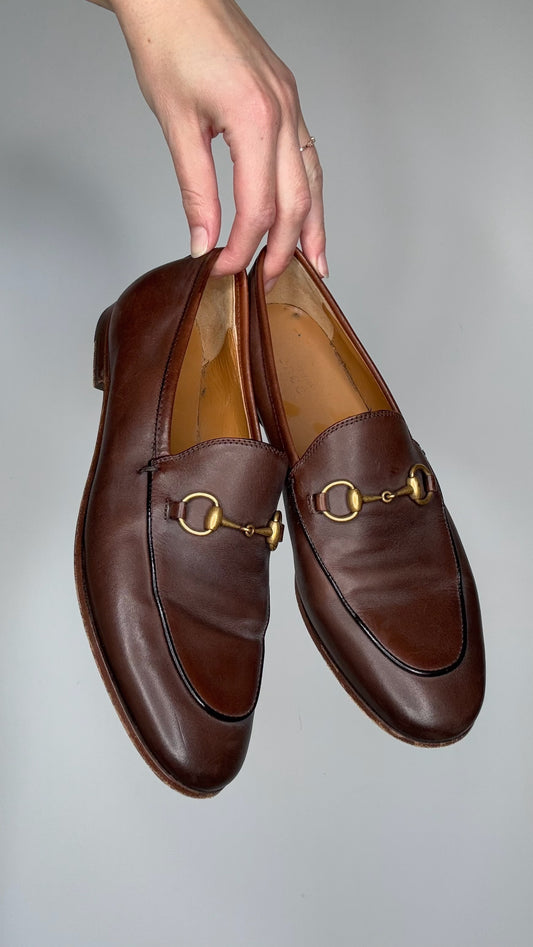 Brown Leather Loafers - 7.5