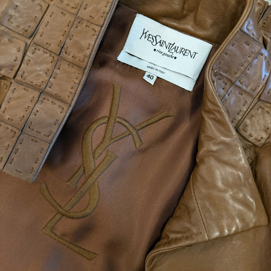 Vintage Brown Leather Jacket - M