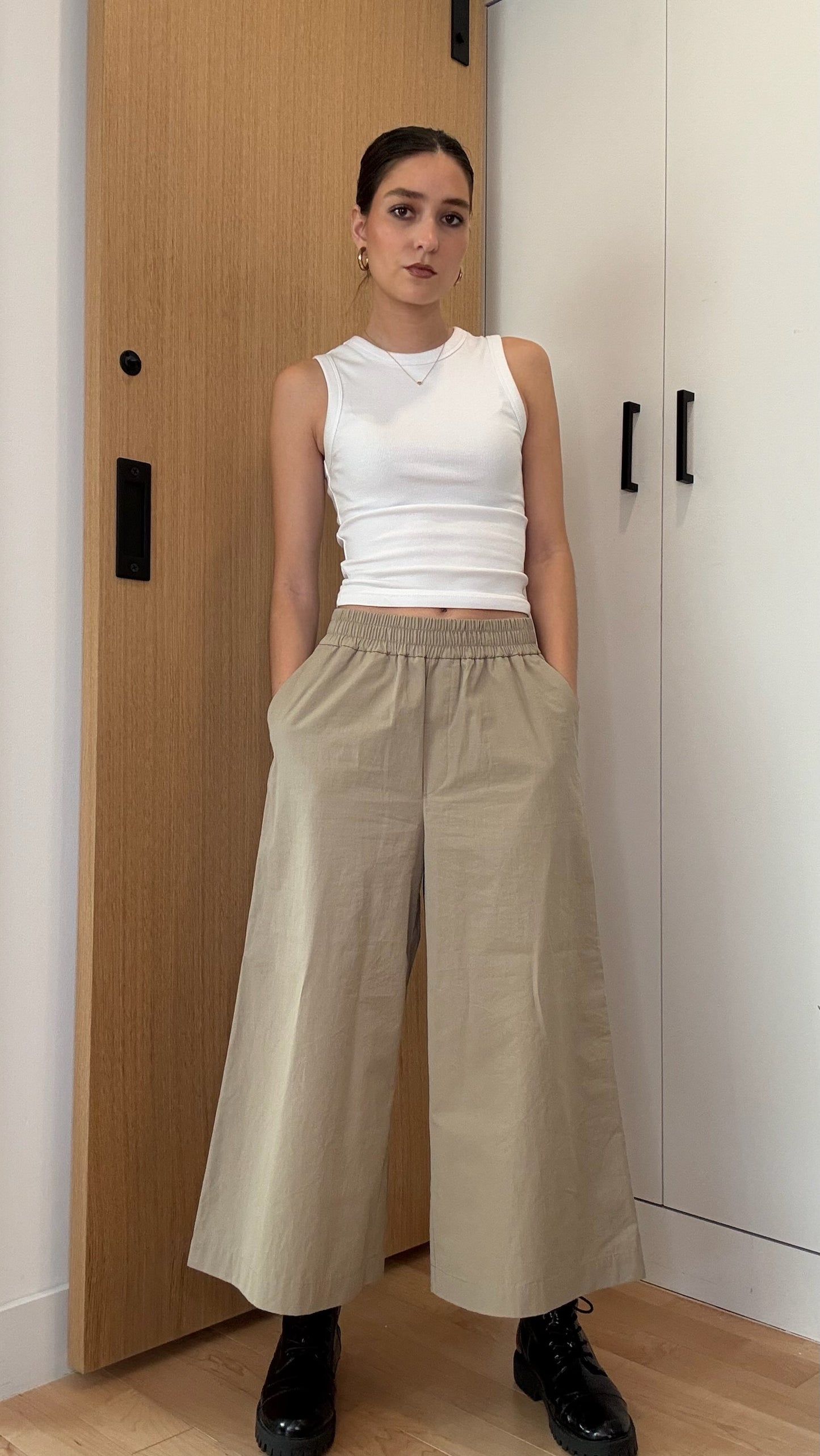 Beige Anagram Pants - S