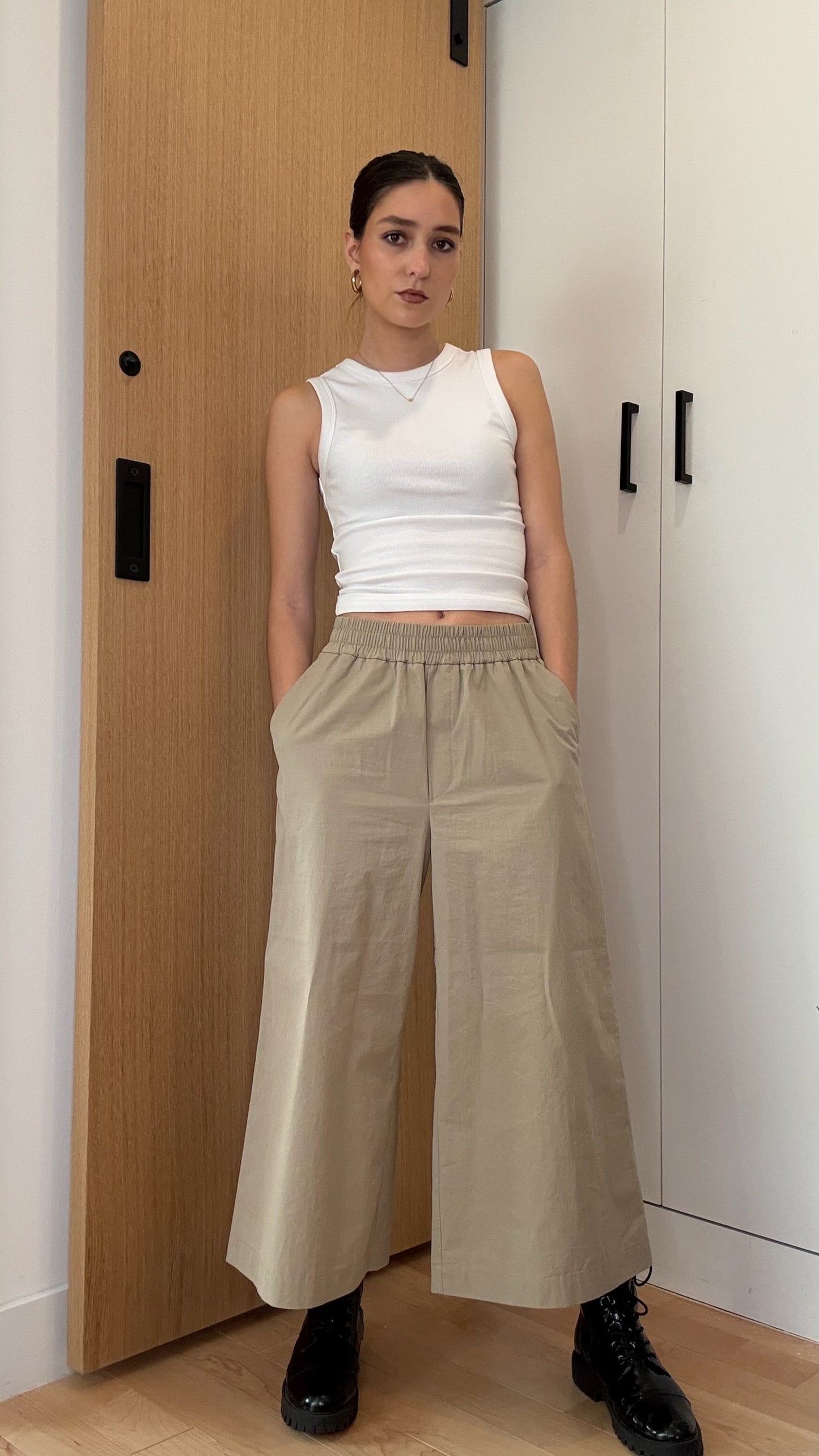 Beige Anagram Pants - S