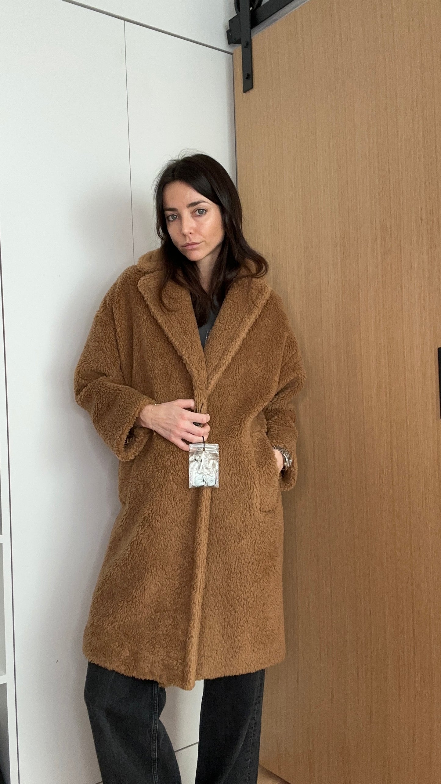 Oversized Teddy Coat - XS