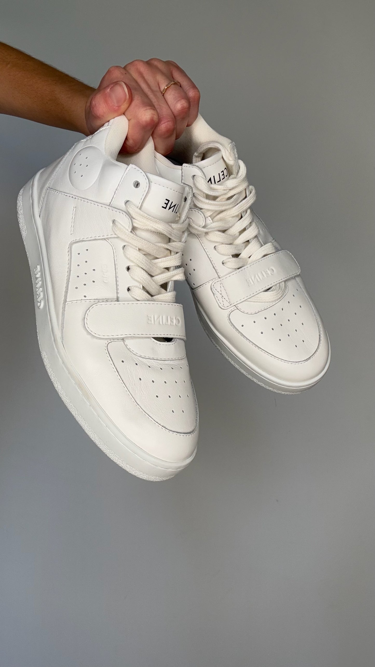 White High Top Sneakers - 7