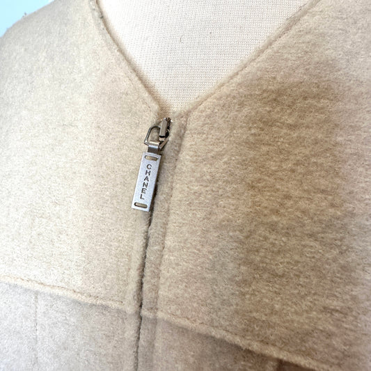 Cream Wool Jacket - S