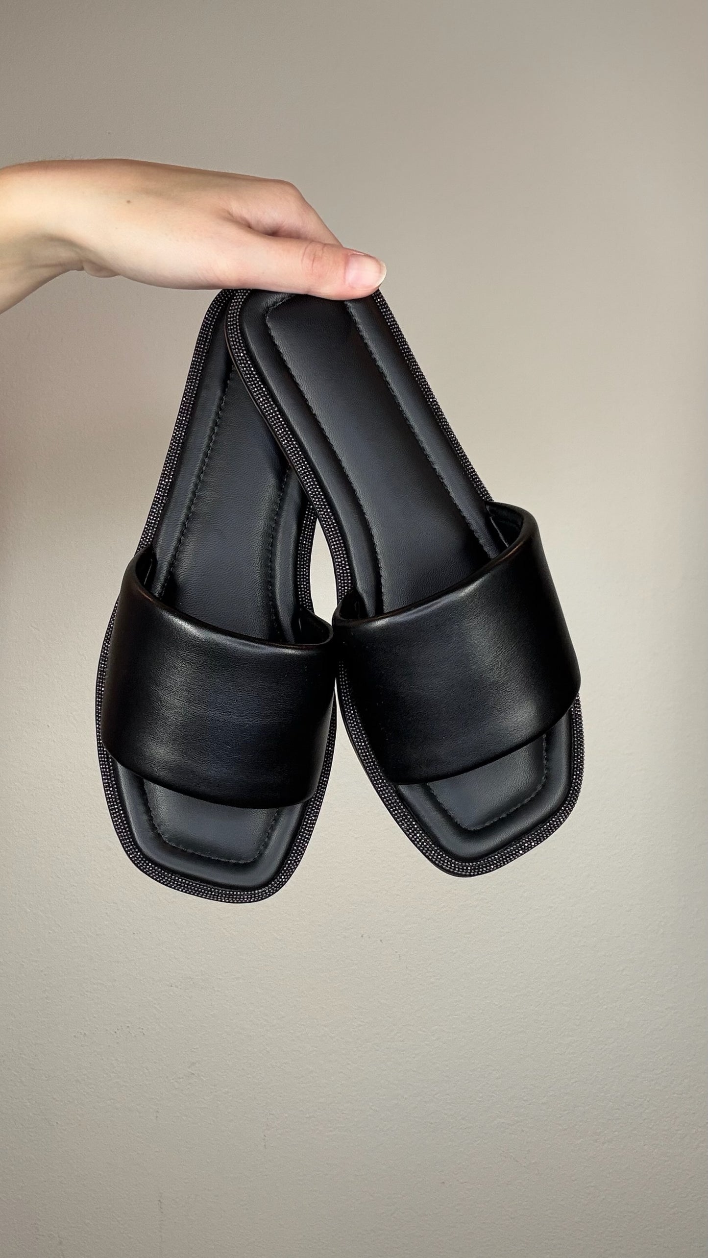 Brunello Cucinelli Black Monilli Slides - 37