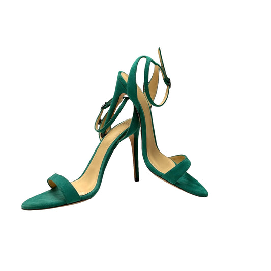 Green Suede Heels - 7