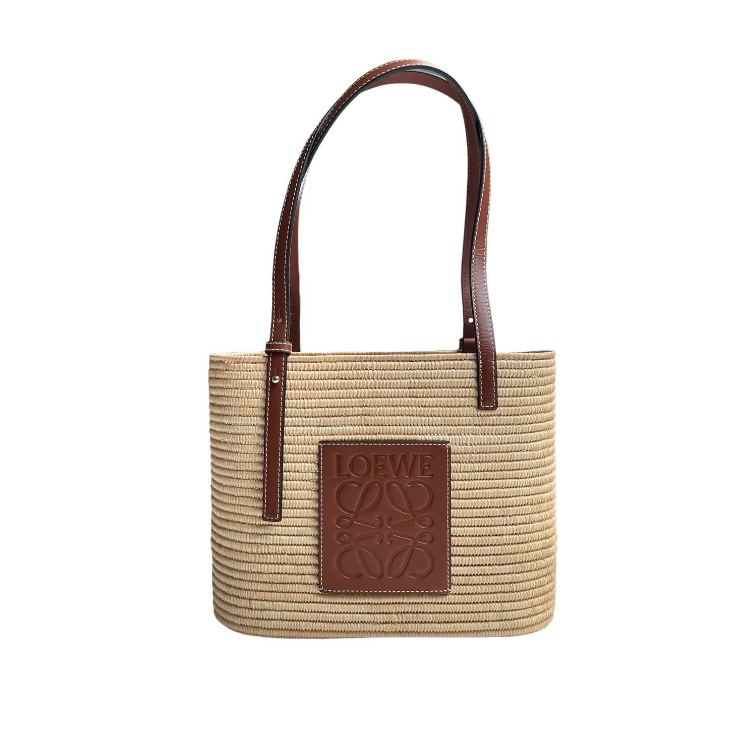 Raffia & Leather Bag