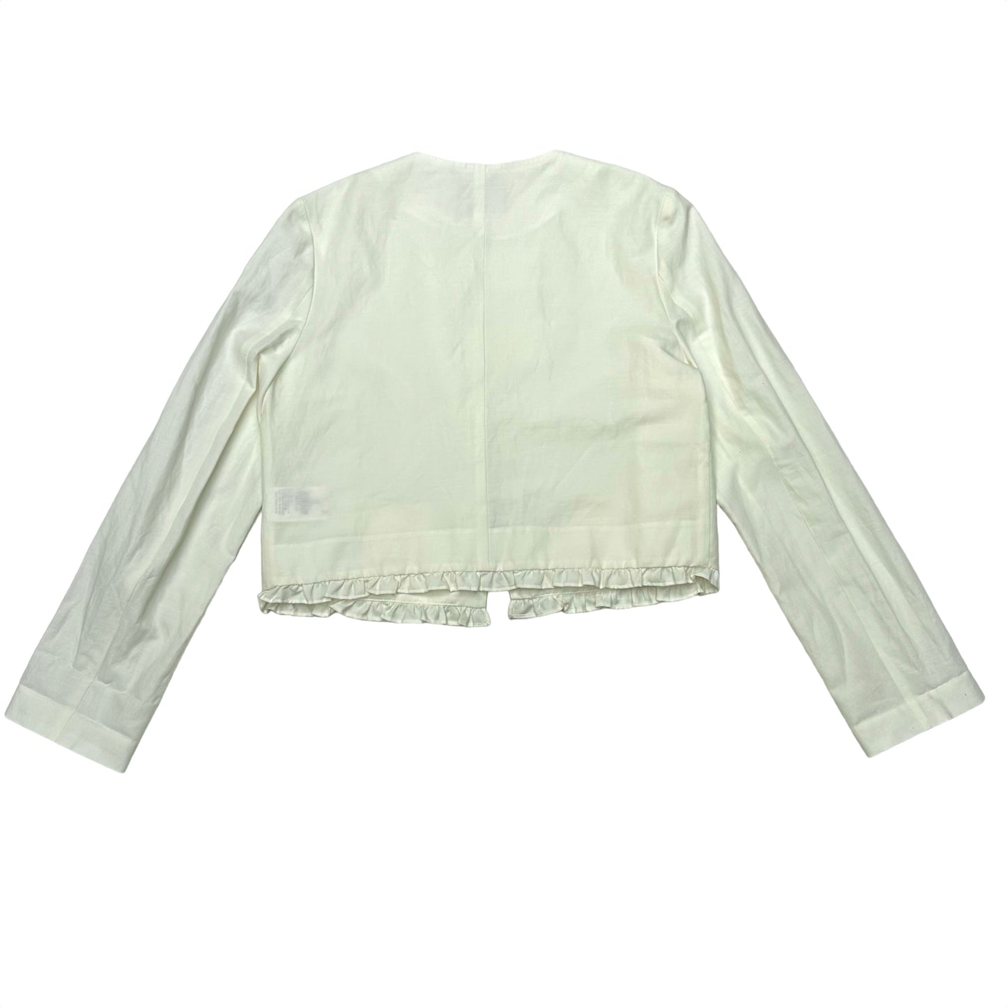 White Cropped Jacket w/Crystals - S