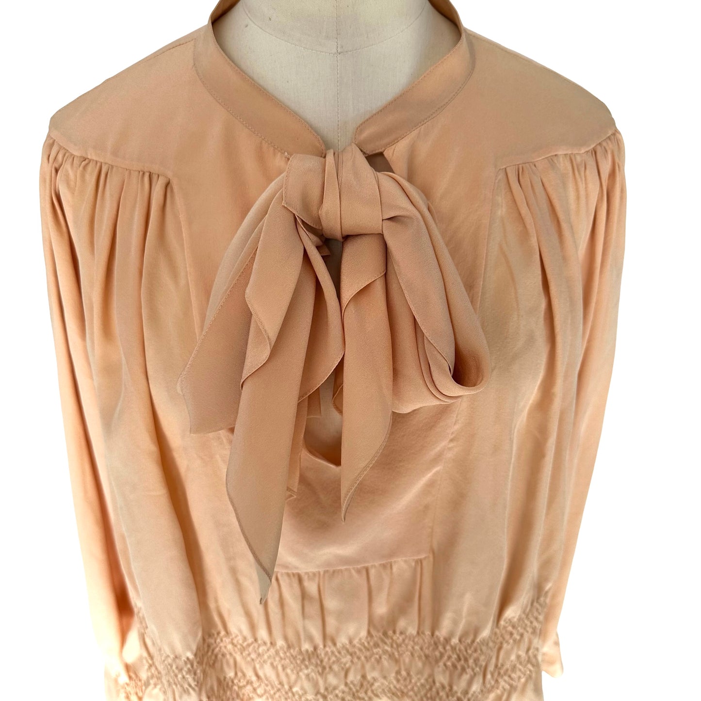 Light Orange Silk Blouse - S