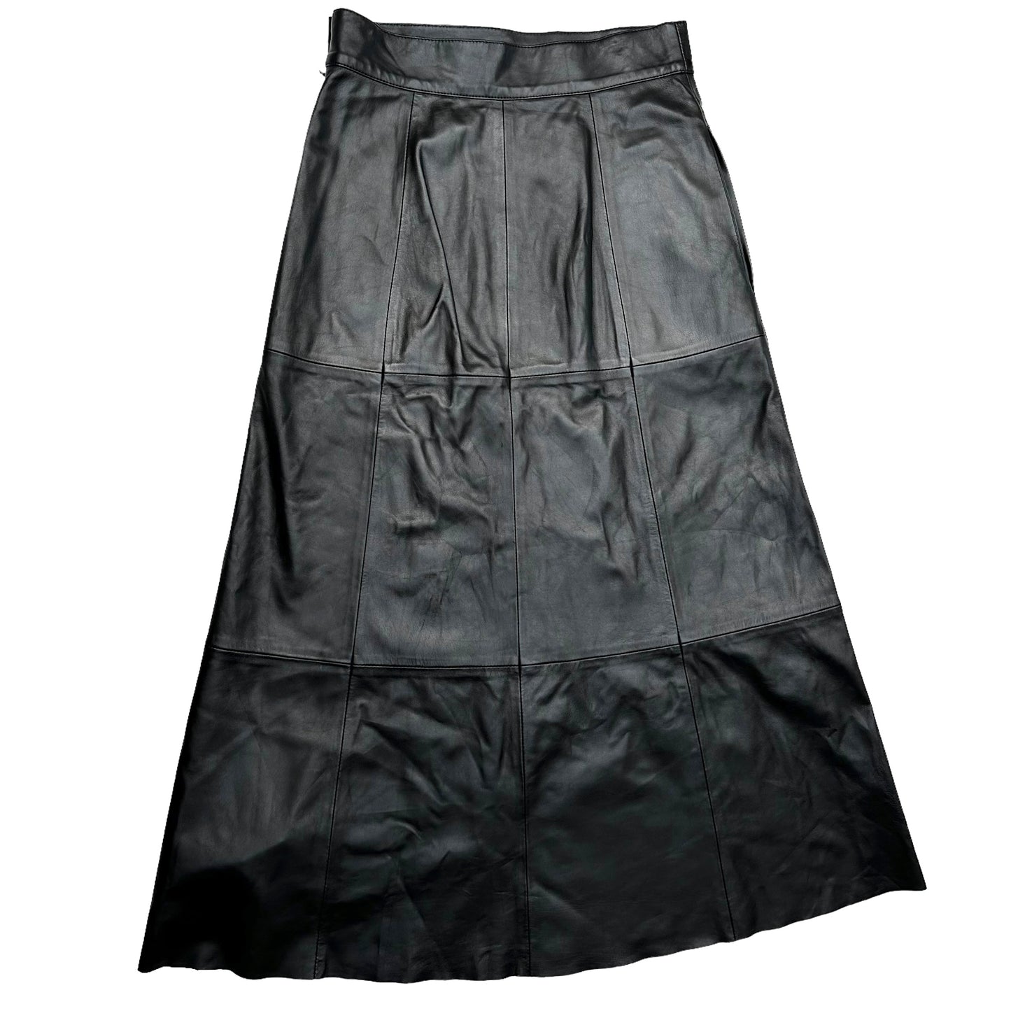 G. Label Black Leather Long Skirt - 4