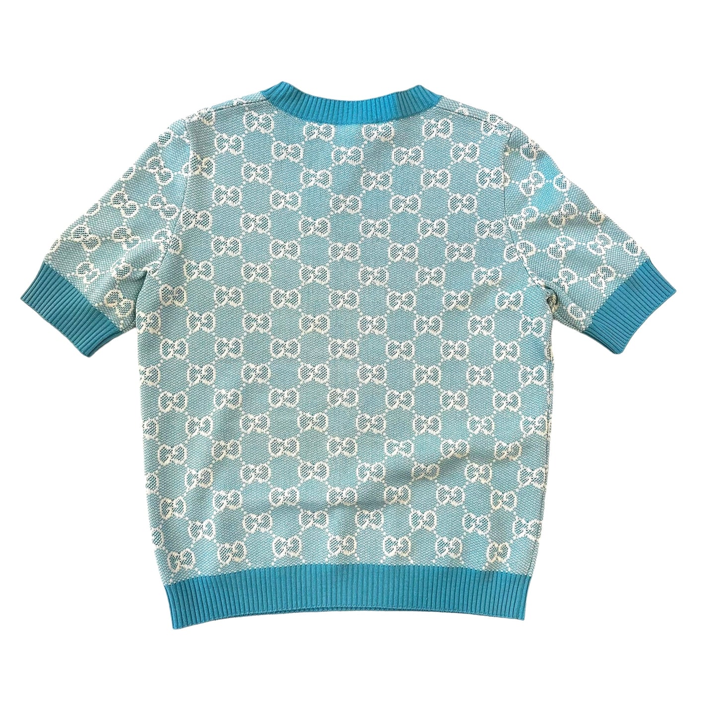 Turquoise Monogram Top - L