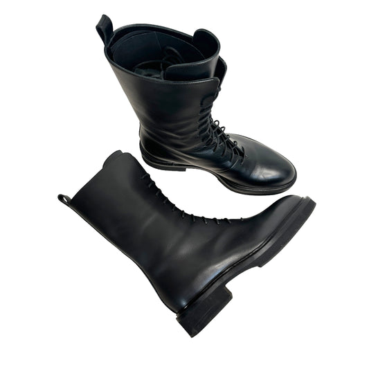 Black Combat Boots - 7.5