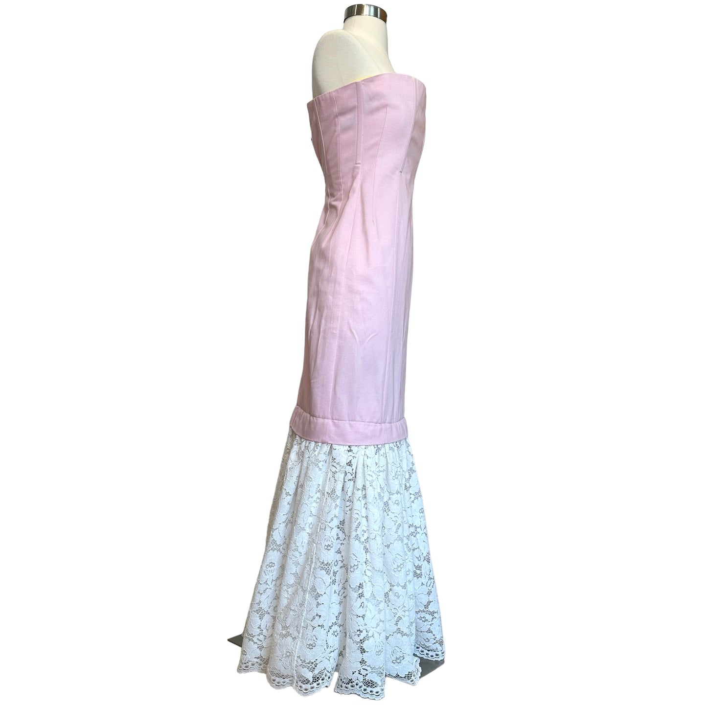 Pink Corset Gown w/Lace - 0