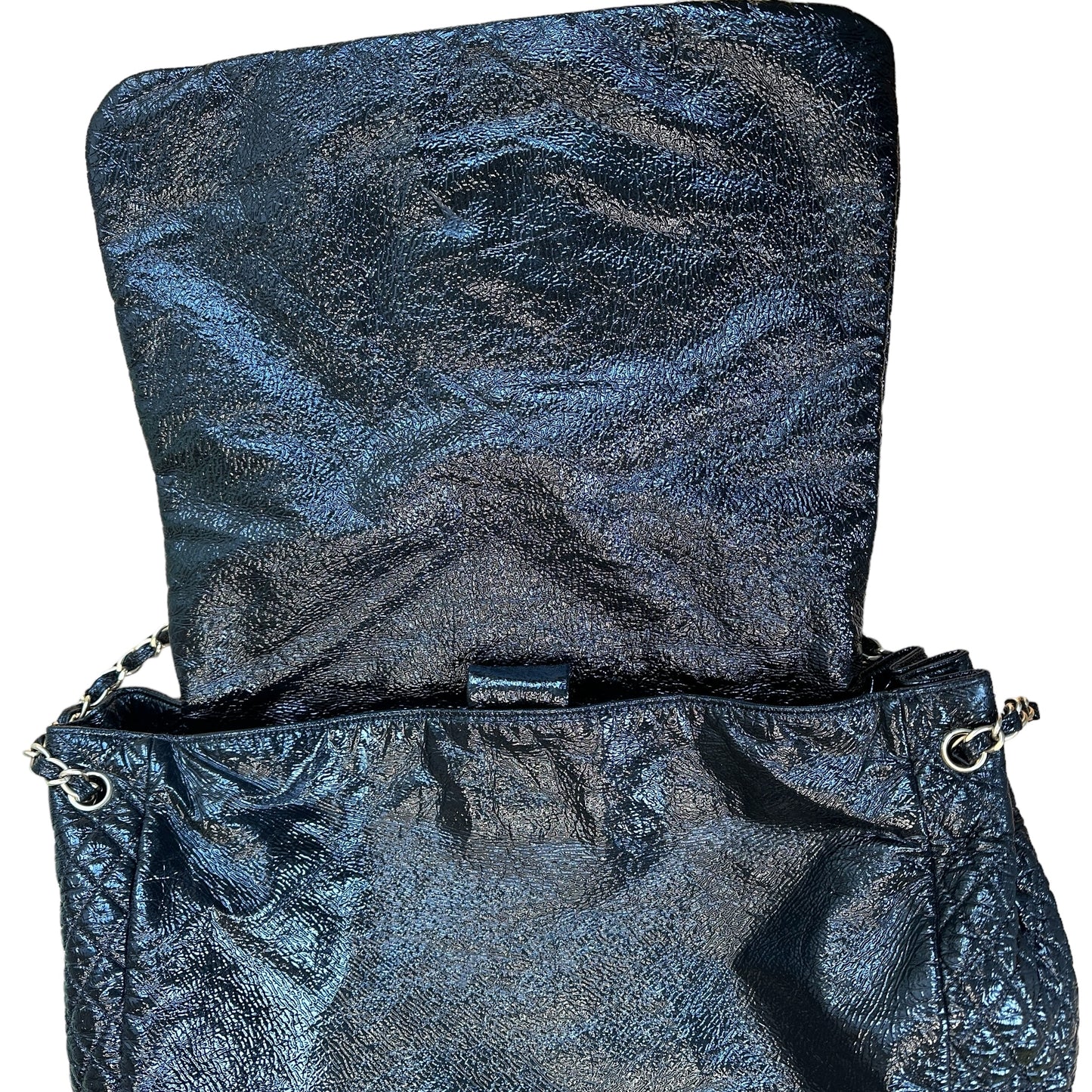 XL Black Patent Hobo Bag