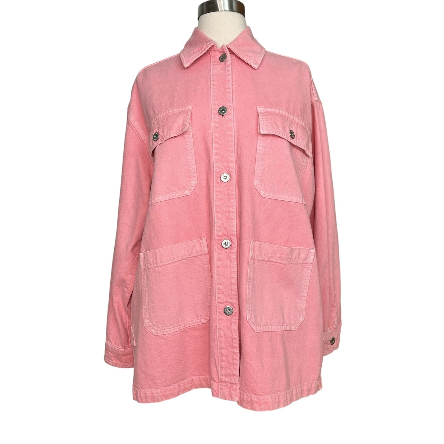 Pink Oversized Logo Jacket - S