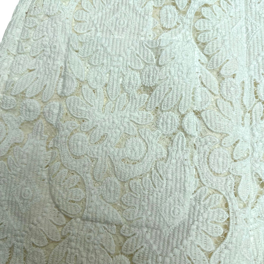 White Lace Mini Shorts - S