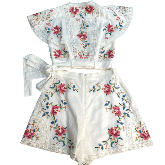 White Top & Shorts Set - 1